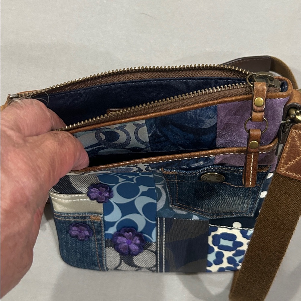 Coach Brown Leather Accent Bag - Picture 3 of 4